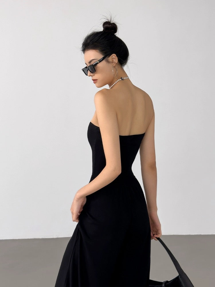 [Ready to Ship] Bustier Stretch Maxi Jumpsuit in Black