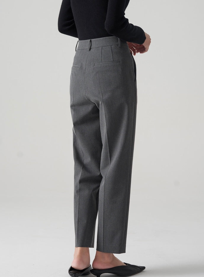 Cropped Line Pants in Grey