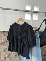Load image into Gallery viewer, [Ready to Ship] Korean Pleat Blouson Blouse [3 Colours]
