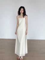 Load image into Gallery viewer, Cross Back Maxi Dress in Cream
