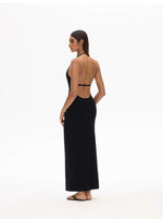 Load image into Gallery viewer, Padded Drop Back Stretch Halter Dress [2 Colours]
