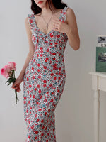 Load image into Gallery viewer, Dahlia Floral Flutter Strap Midi Dress [2 Colours]
