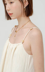 Load image into Gallery viewer, Textured Bead Cami Strap Pocket Maxi in Cream
