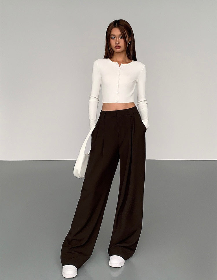 Loop Wide Leg Hook Trousers [3 Colours]