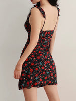 Load image into Gallery viewer, Dahlia Floral Flutter Strap Mini Dress [2 Colours]
