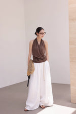 Load image into Gallery viewer, Tencel Drop Back Halter Top [2 Colours]
