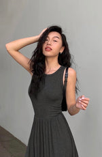 Load image into Gallery viewer, Classic Stretch Tank Dress in Grey
