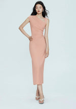 Load image into Gallery viewer, Asymmetric Stretch Maxi Dress [2 Colours]
