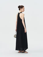 Load image into Gallery viewer, Linen Pocket Twist Back Maxi Dress [2 Colours]
