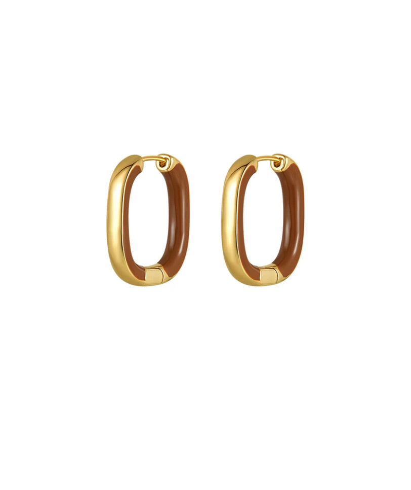 Duo Square Loop Earrings