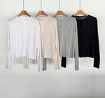 Load image into Gallery viewer, Korean Melange Cardigan Top [4 Colours]
