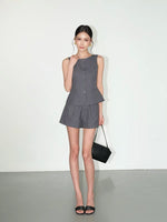 Load image into Gallery viewer, Tailored Peplum Vest // Shorts [2 Colours]
