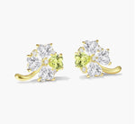 Load image into Gallery viewer, Diamante Clover Stud Earrings
