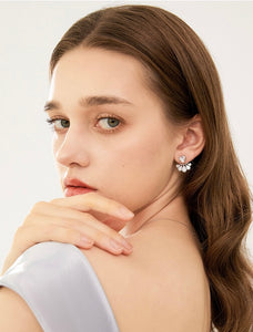 Diamante Tear Drop Cluster Earrings