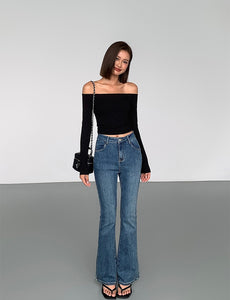 Off Shoulder Cutout Back Top [2 Colours]