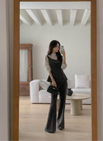 Load image into Gallery viewer, Korean Bilte Tailored Peplum Sleeveless Top [2 Colours]
