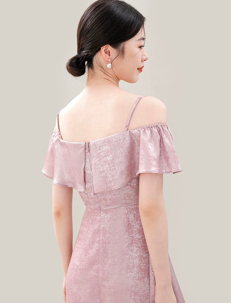 Chinoiserie Evening Gowns in Pink