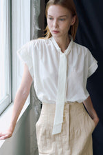 Load image into Gallery viewer, Korean Keurumi Tie Blouse [2 Colours]
