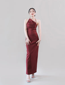 Asymmetric Halter Dress [2 Colours]