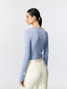 Light Knit Cutout Top in Lavender