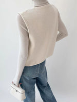 Load image into Gallery viewer, Knitted Sleeveless Vest in Cream
