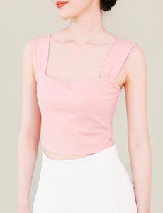 Cropped Stretch Strap Top in Pink
