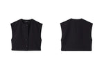 Load image into Gallery viewer, Cropped Short Sleeve Jacket in Black
