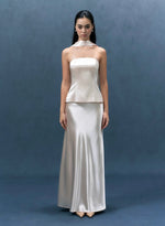 Load image into Gallery viewer, Satin Halter Bustier Top// Maxi Skirt [2 Colours]

