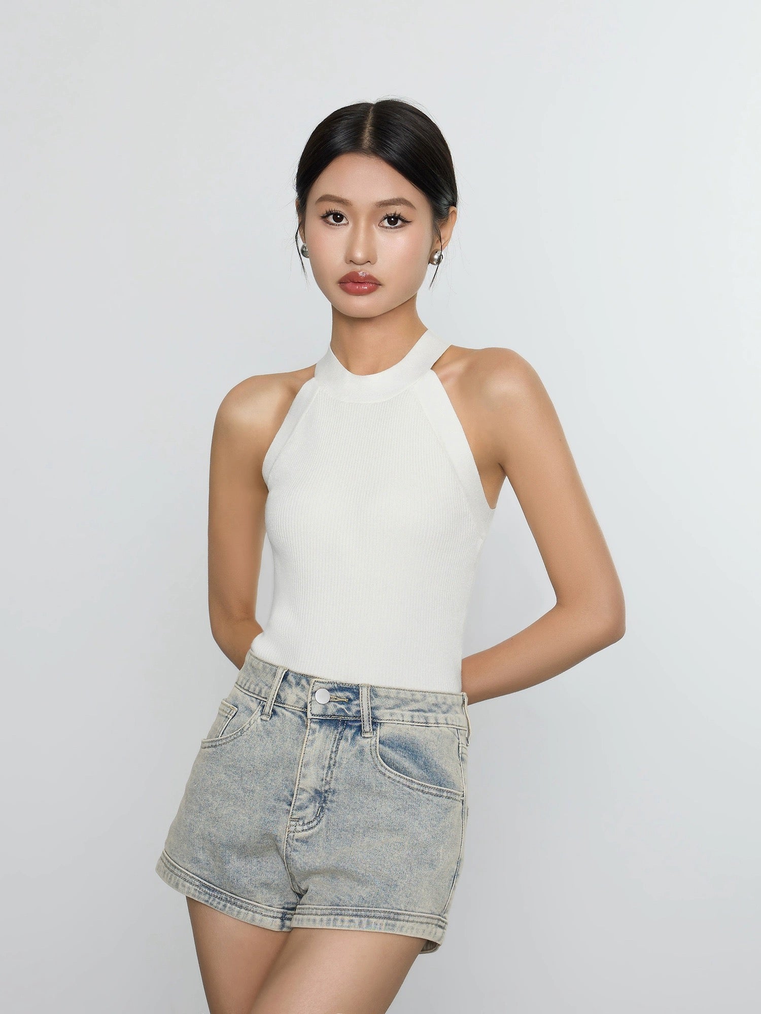 Cross Back Halter Tank Top [3 Colours]