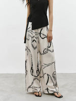 Load image into Gallery viewer, Printed Wide Leg Pants in Cream
