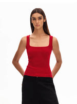 Load image into Gallery viewer, Classic Square Neck Stretch Tank Top [4 Colours]
