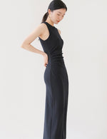 Load image into Gallery viewer, Caelin Side Shirring Maxi Tank Dress in Dark Grey
