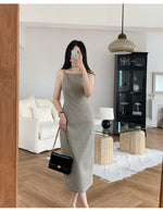 Load image into Gallery viewer, Korean Tencel Blend Twist Strap Sheath Dress [2 Colours]

