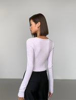 Load image into Gallery viewer, Stretch Cropped Long Sleeve Top [2 Colours]
