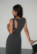 Load image into Gallery viewer, Cutout Back Maxi Dress in Grey
