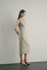 Load image into Gallery viewer, Korean Tencel Blend Twist Strap Sheath Dress [2 Colours]
