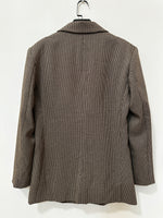 Load image into Gallery viewer, Korean Houndstooth Pocket Long Blazer in Brown

