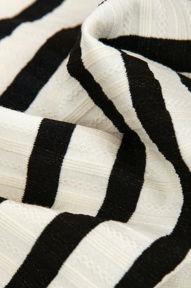 Texture Striped Shelf Bra Camisole in Cream