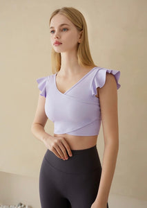 Cross Over Frill Bra Top [3 Colours]