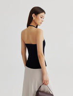 Load image into Gallery viewer, Tencel Blend Light Knit Halter Top// Open Cardigan Set [2 Colours]
