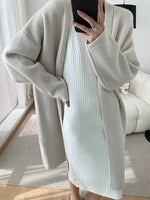 Load image into Gallery viewer, Relaxed Midi Open Cardigan in Off White
