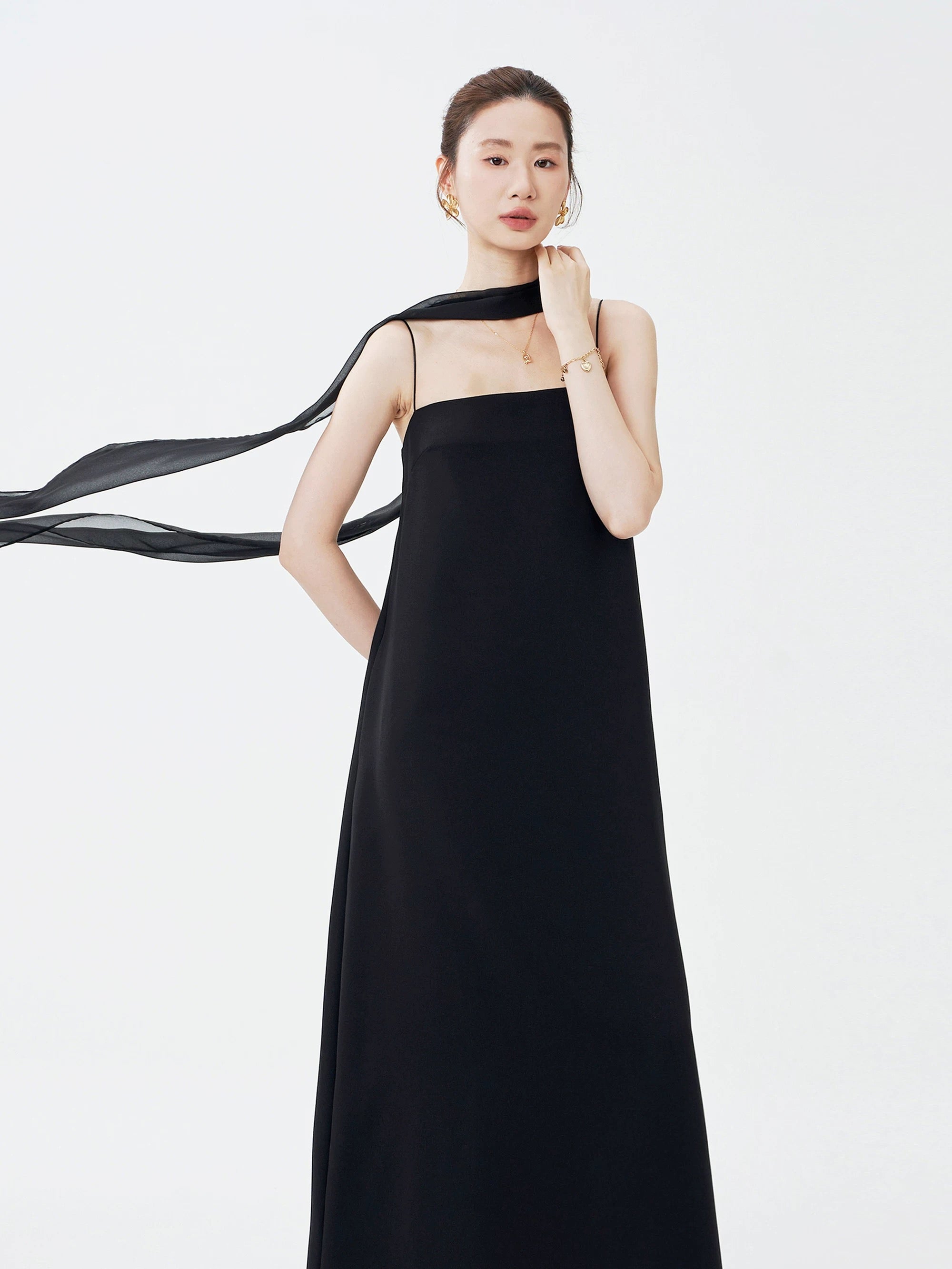 Tencel Blend Cami Pocket Dress + Detachable Sash [2 Colours]