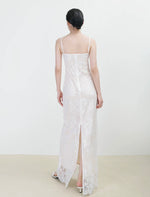 Load image into Gallery viewer, Lace Layered Gown in White
