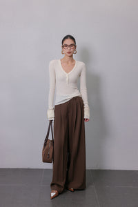 Wide Flare Leg Trousers [2 Colours]