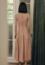 Load image into Gallery viewer, Pleated Edge Maxi Dress in Pink
