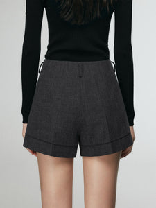 Tailored Mini Shorts in Grey