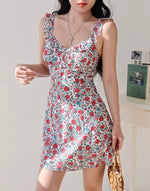 Load image into Gallery viewer, Dahlia Floral Flutter Strap Mini Dress [2 Colours]
