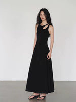 Load image into Gallery viewer, Cutout Sleeveless Stretch Dress in Black
