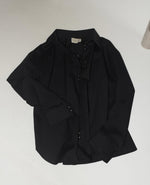 Load image into Gallery viewer, Cotton Long Sleeve Shirt in Black
