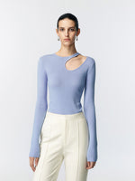 Load image into Gallery viewer, Light Knit Cutout Top in Lavender

